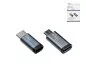 Preview: Set, USB C male to micro female + C female to micro male 2x USB adapter, aluminium, space grey, DINIC box with Euro hole